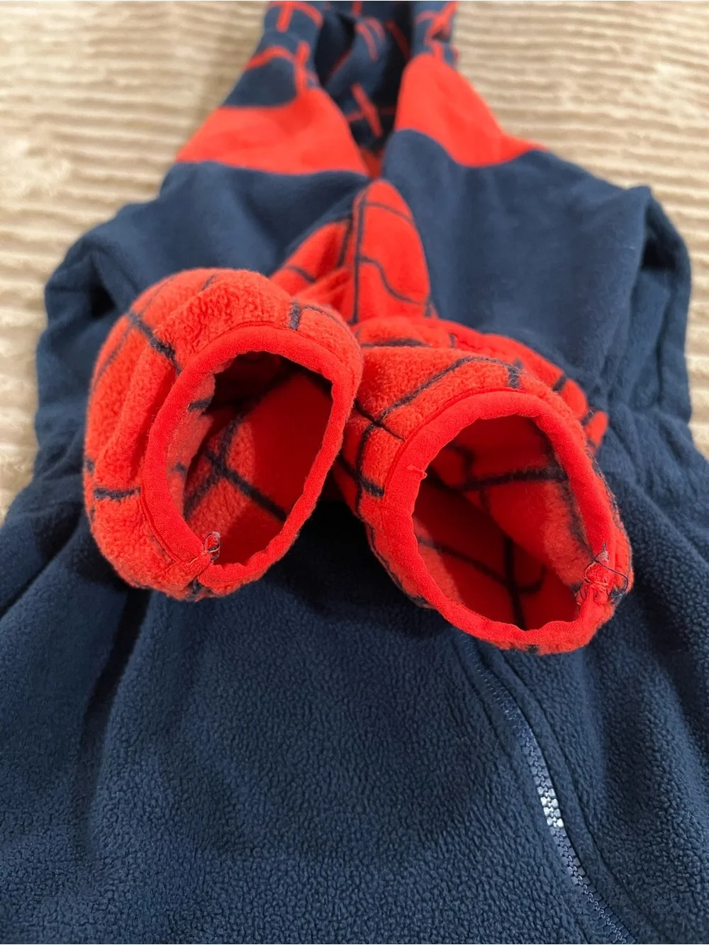 Cuddle Club Marvel Spider-Man Fleece Onesie/Costume | Blue/Red Size 3T Unisex